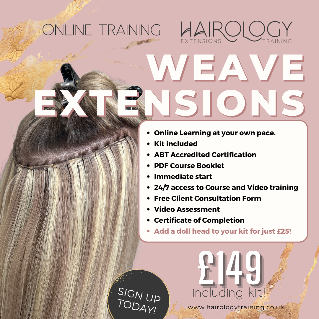 Hairology Online Tape, Weave, Loop & Invisible Weave Hair Extensions Training